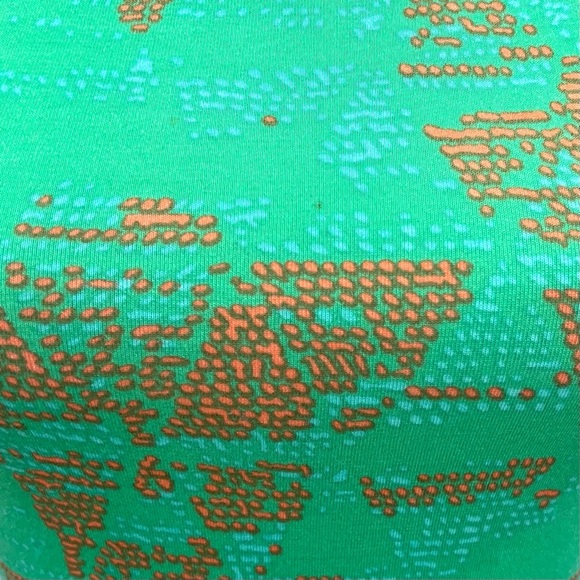 Lularoe Lime Green Geometric Print Nicole Dress - Picture 3 of 7